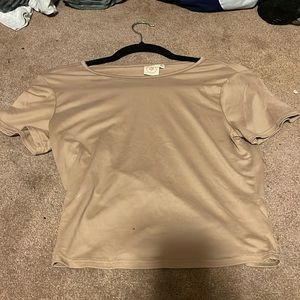 Nude colored crop top